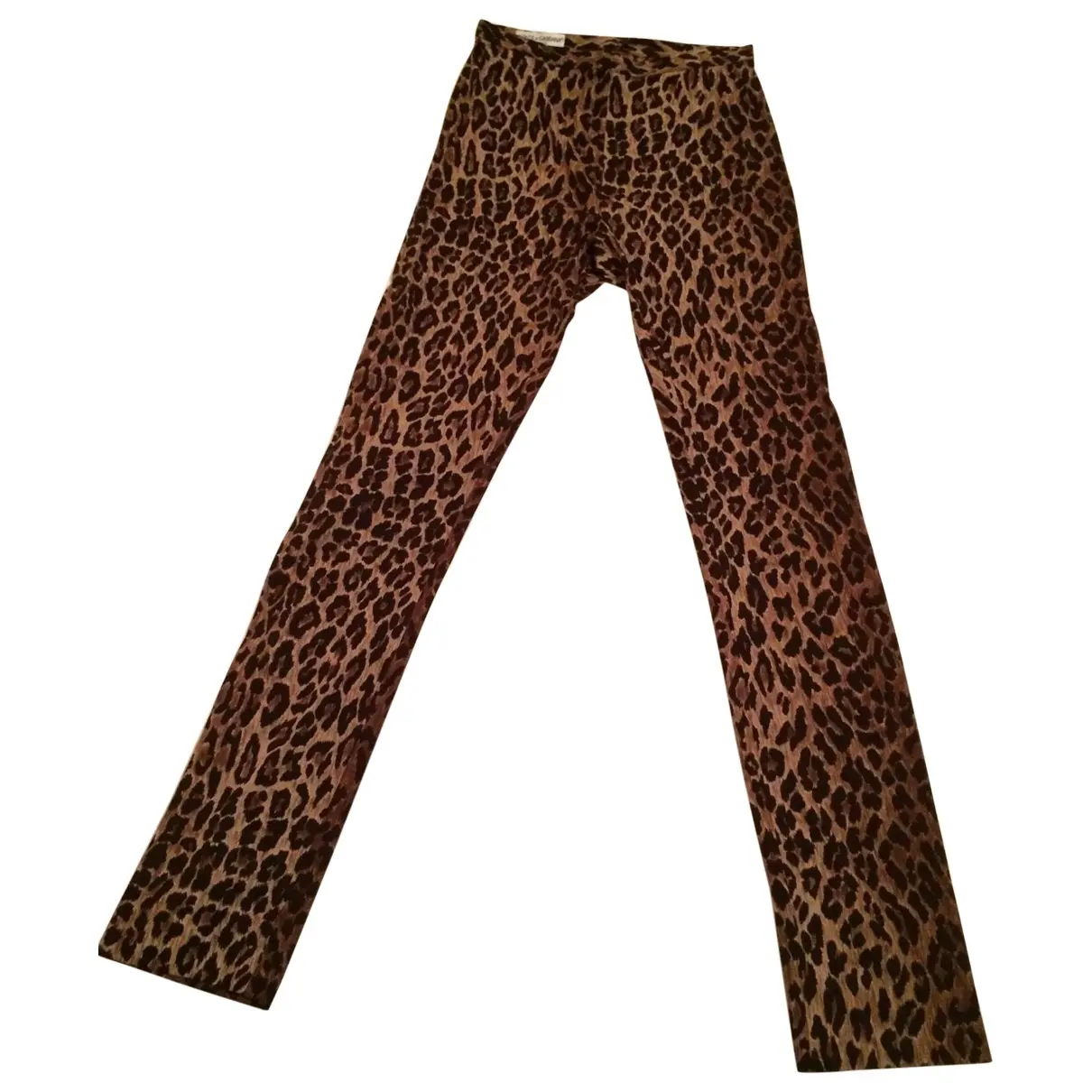 Brown Silk Trousers Dolce & Gabbana - Vintage