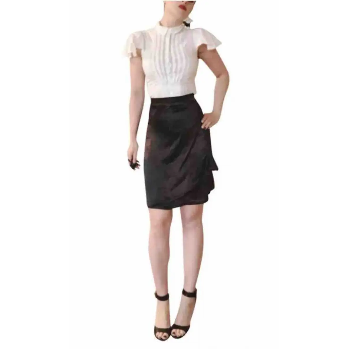 Silk mid-length skirt Yves Saint Laurent - Vintage