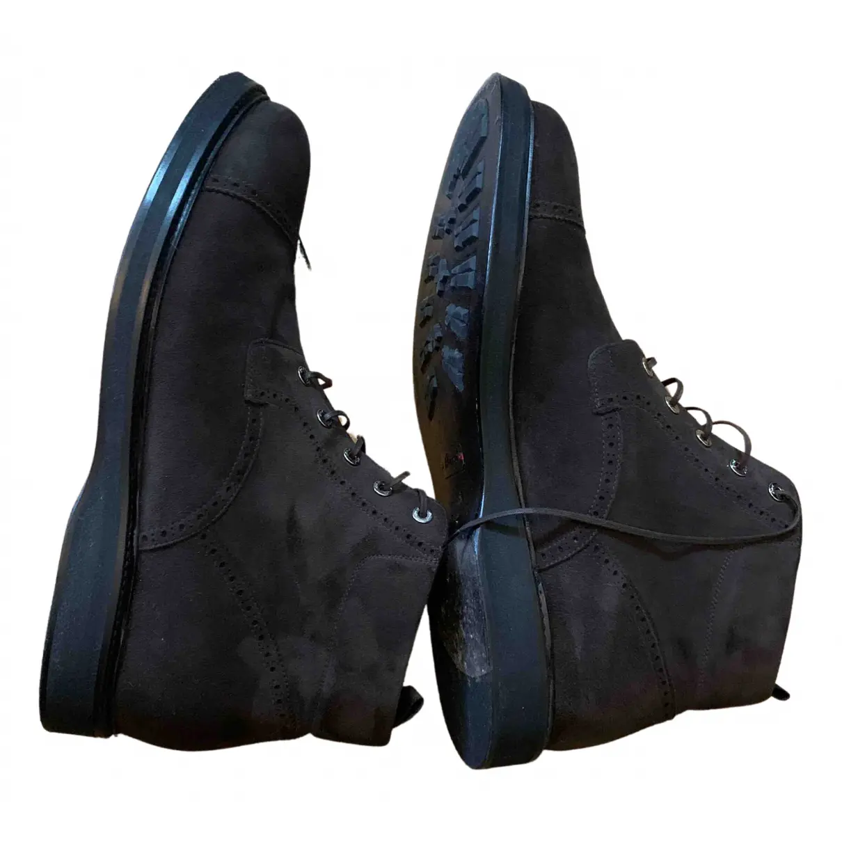 Buy Brioni Brown Suede Boots online