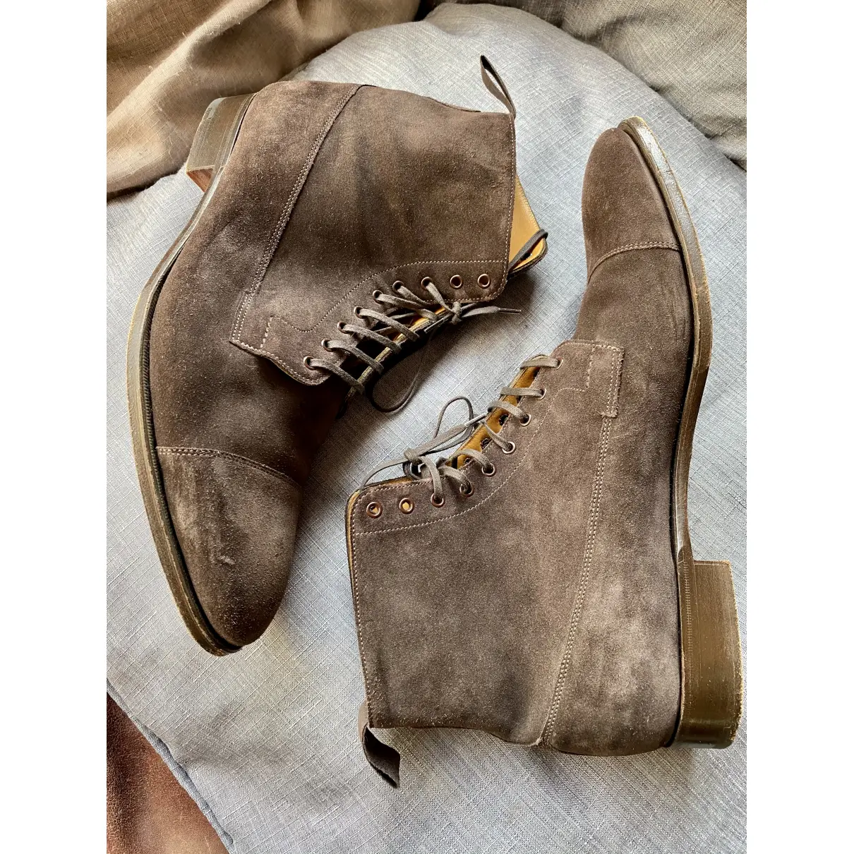 Buy Edward Green Brown Suede Boots online