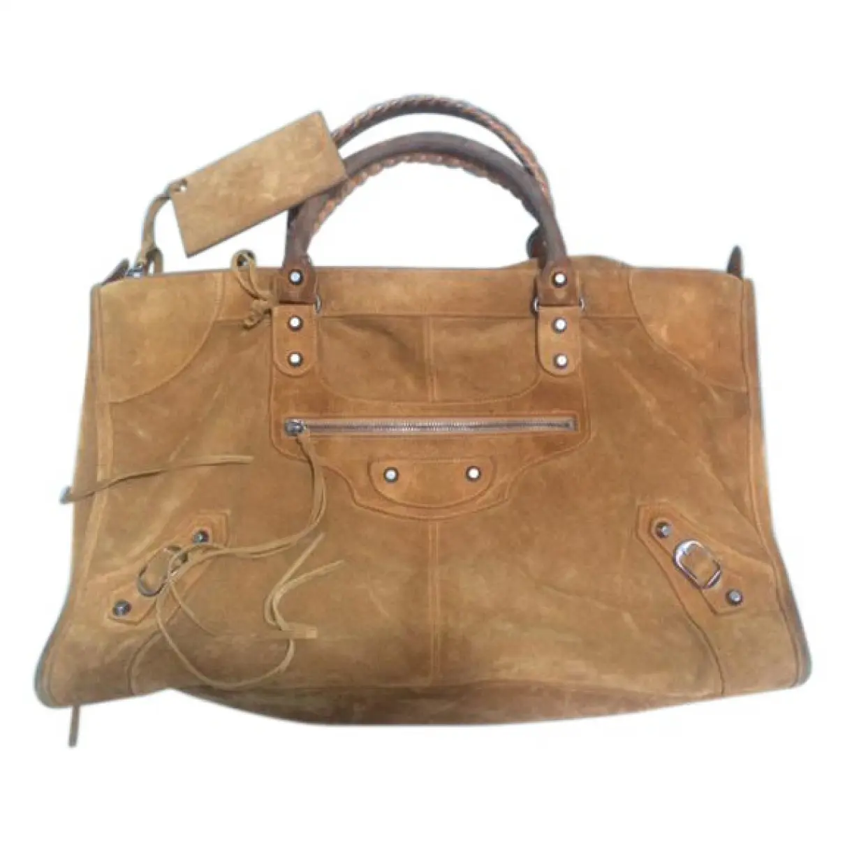 Brown Suede Handbag Balenciaga