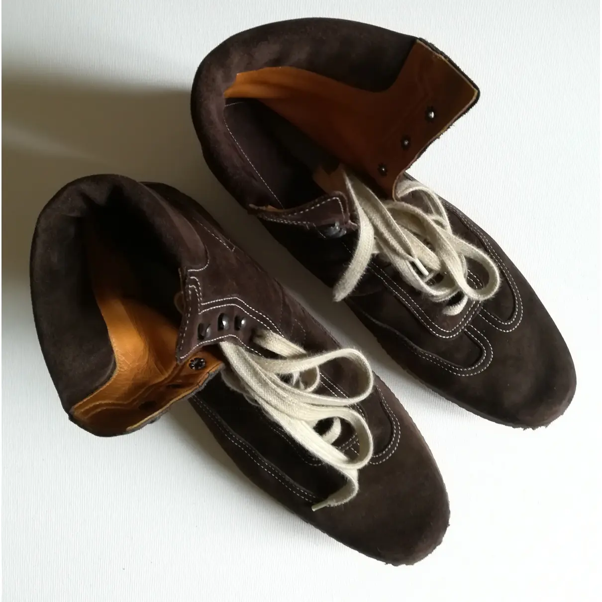 Brown Suede Boots Hermès - Vintage