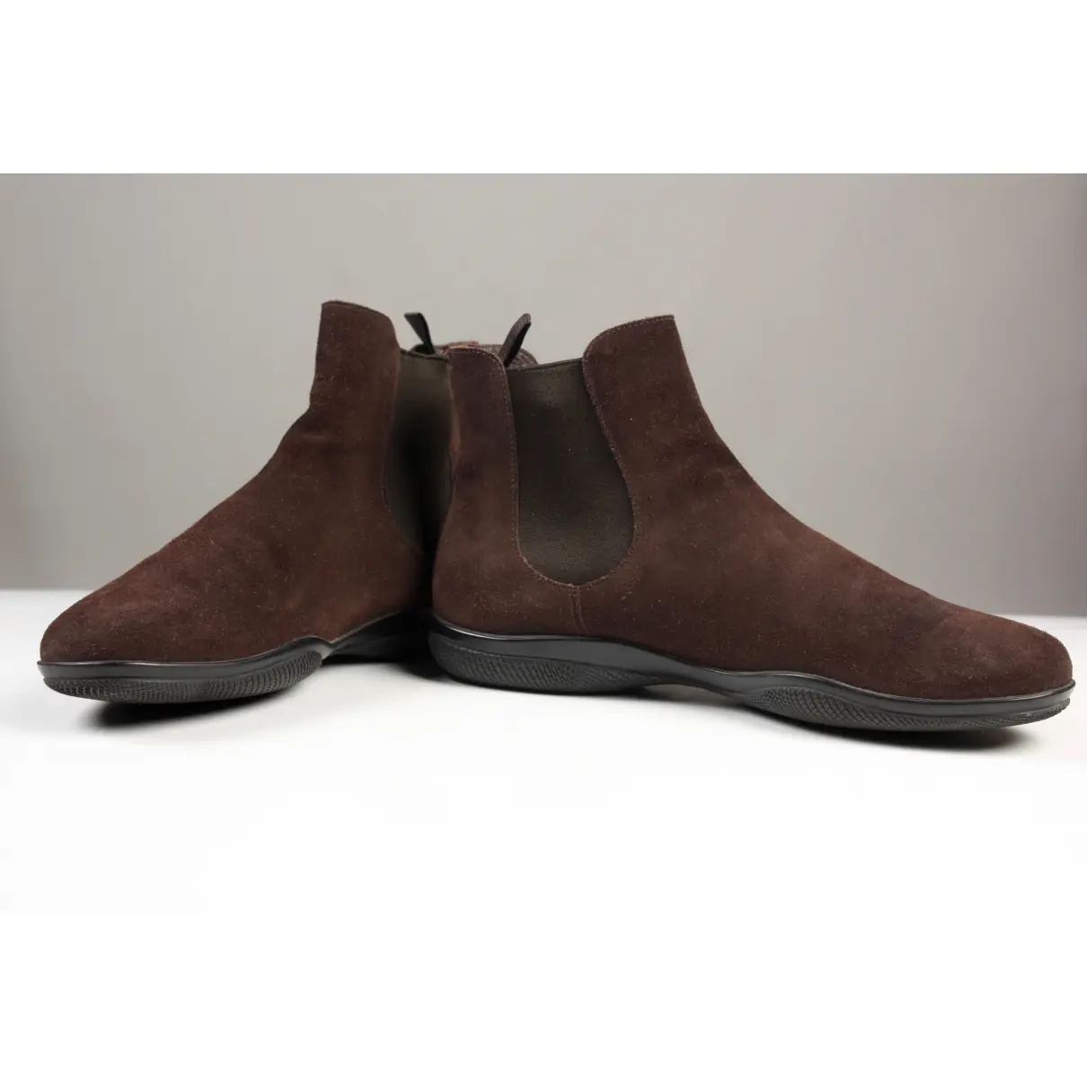Buy Prada Brown Suede Boots online