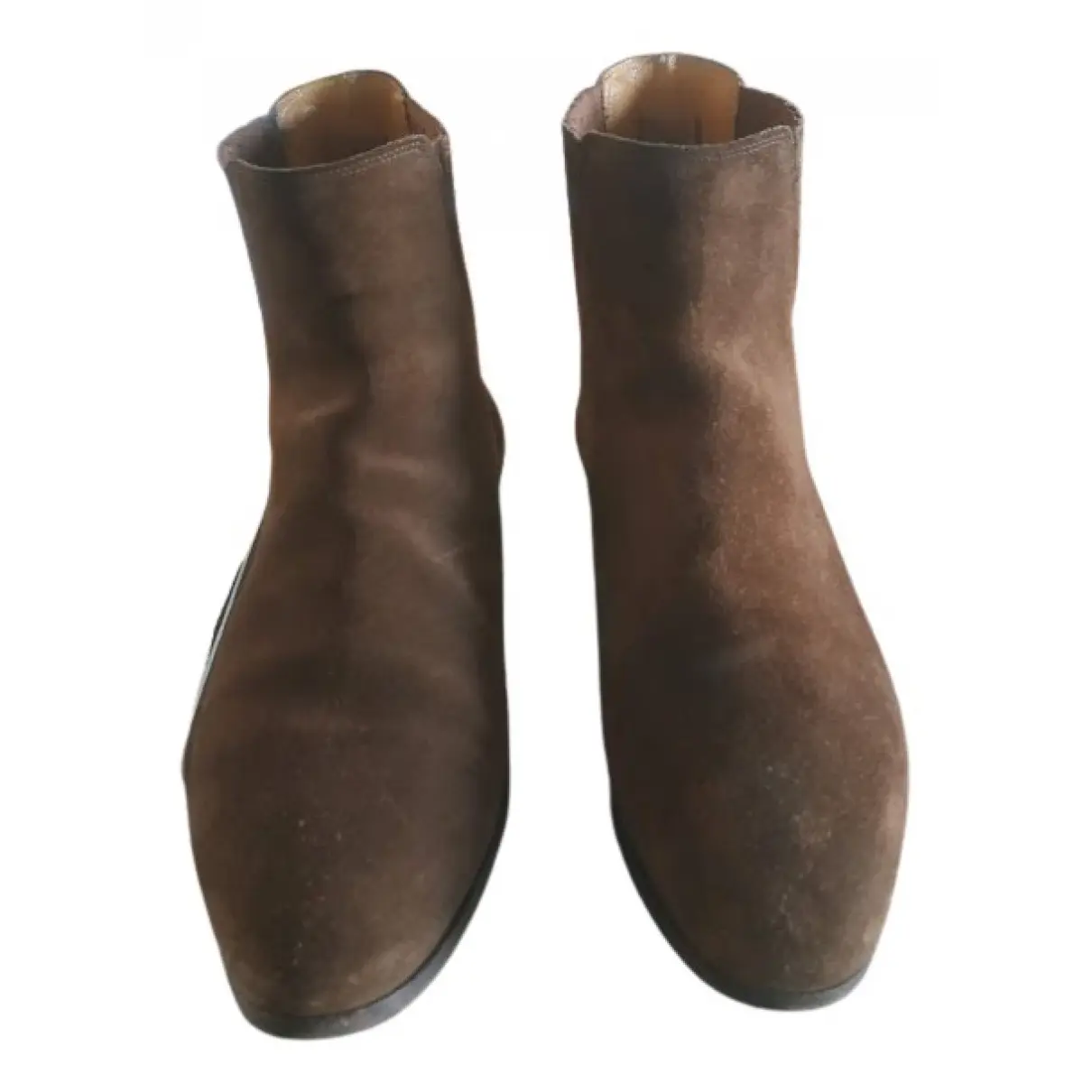 Buy Saint Laurent Brown Suede Boots online