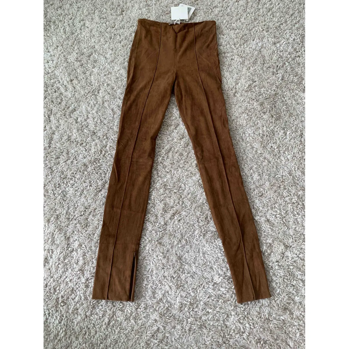 Brown Suede Trousers The Row