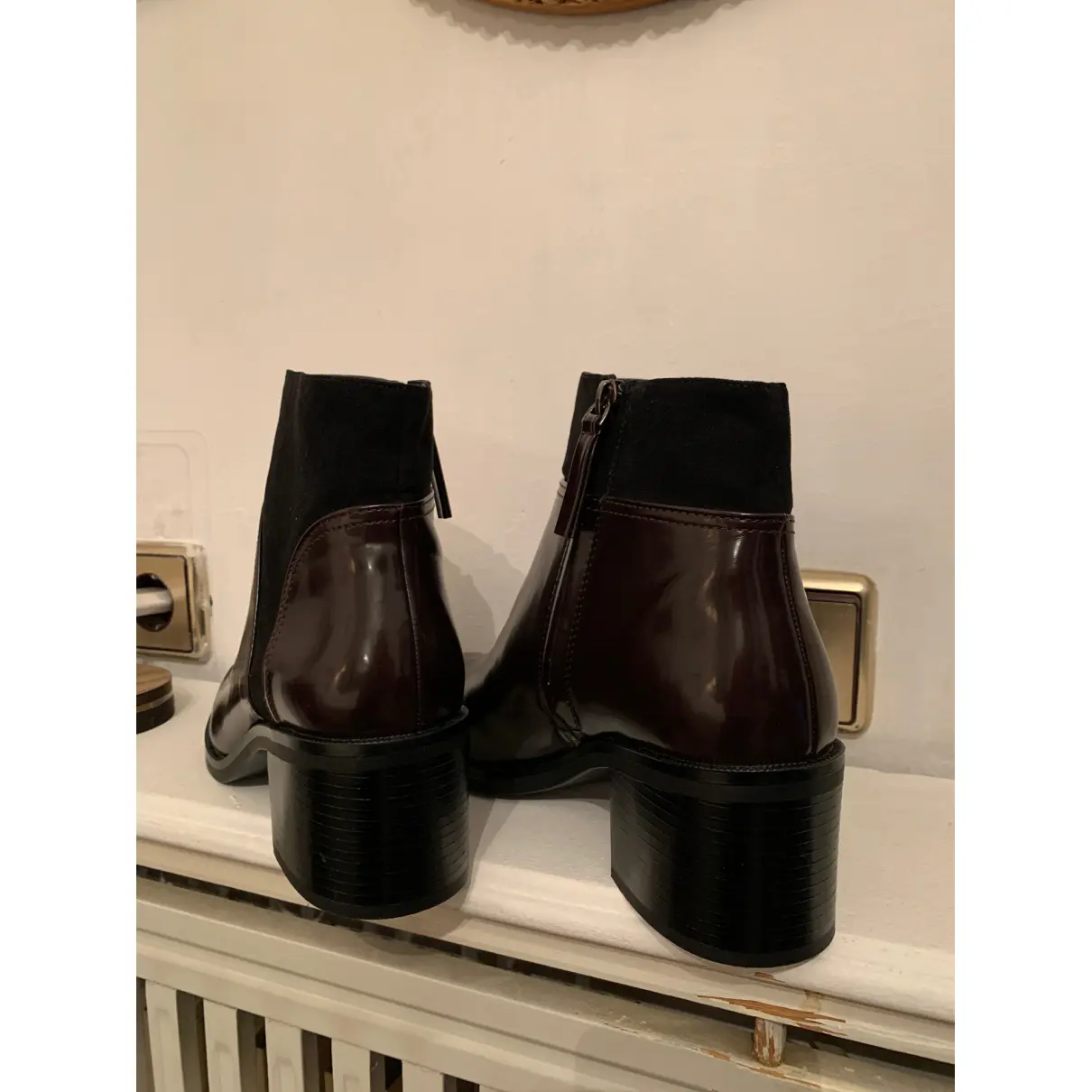 Vegan leather ankle boots Zara