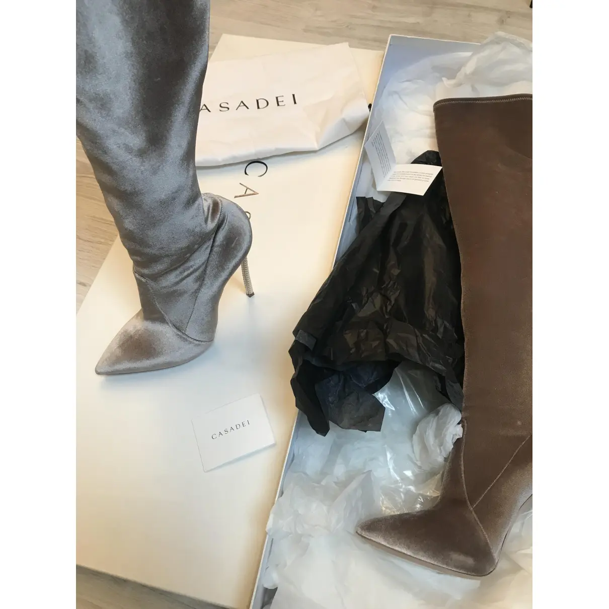 Buy Casadei Velvet boots online