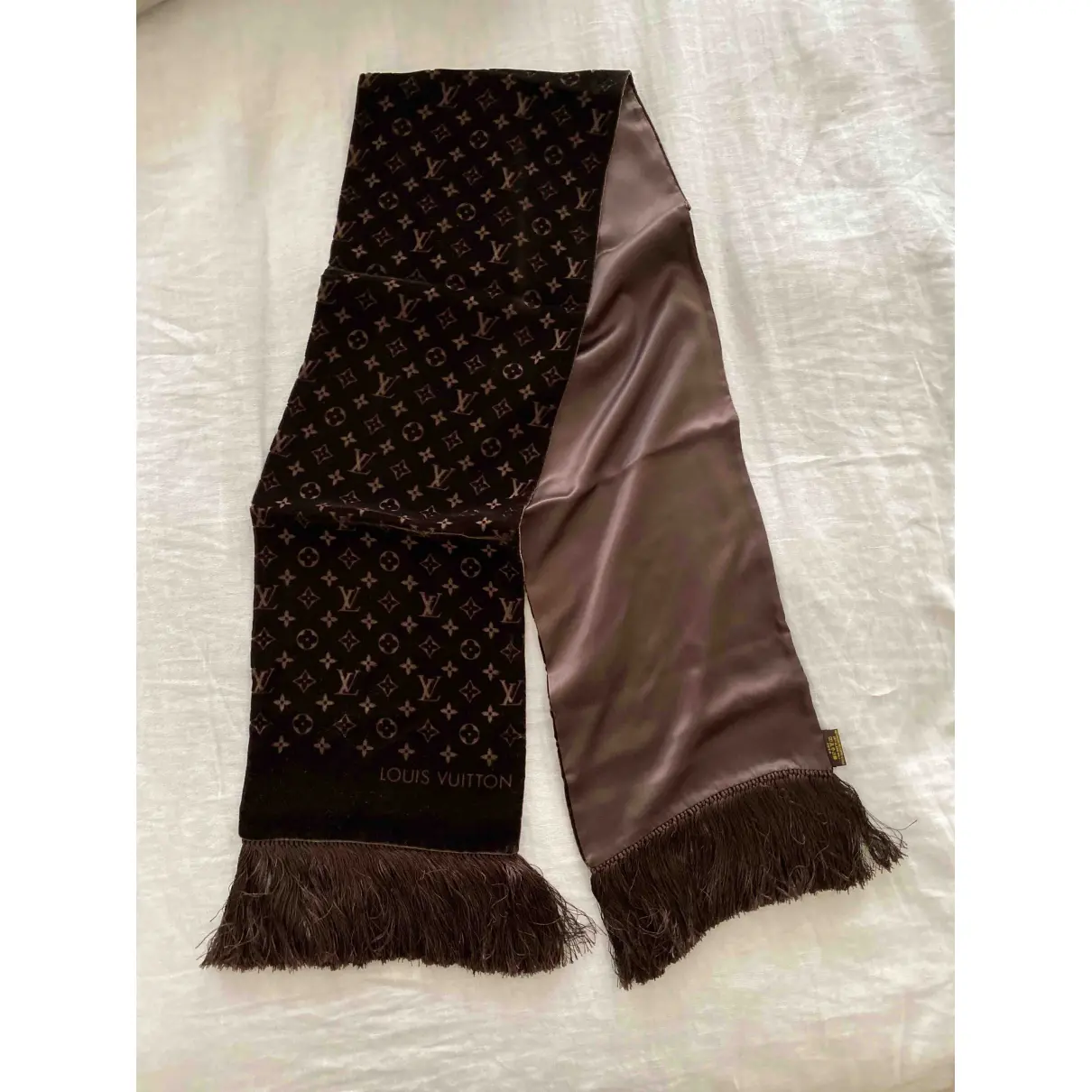 Buy Louis Vuitton Logomania velvet scarf online