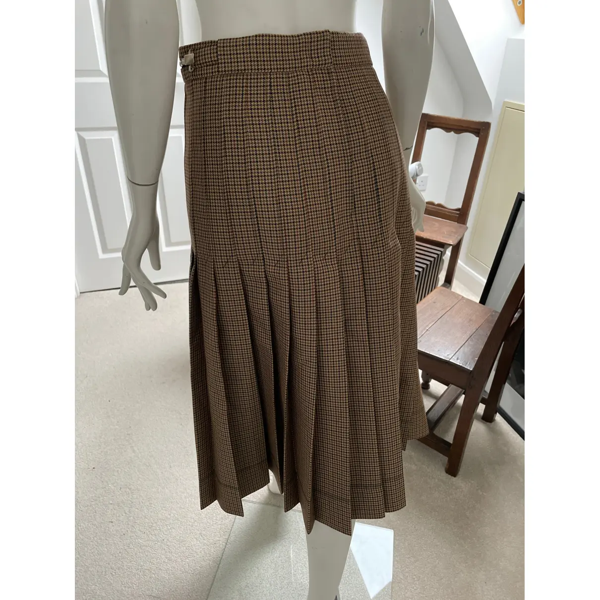 Wool mid-length skirt Lacoste