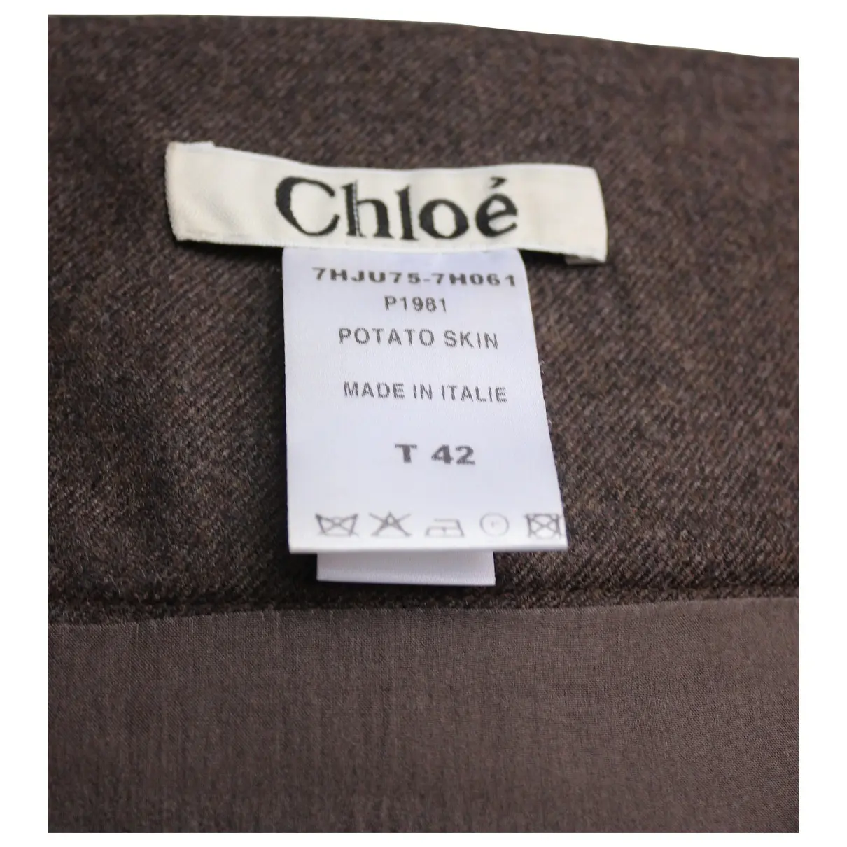 Buy Chloé Brown Wool Skirt online