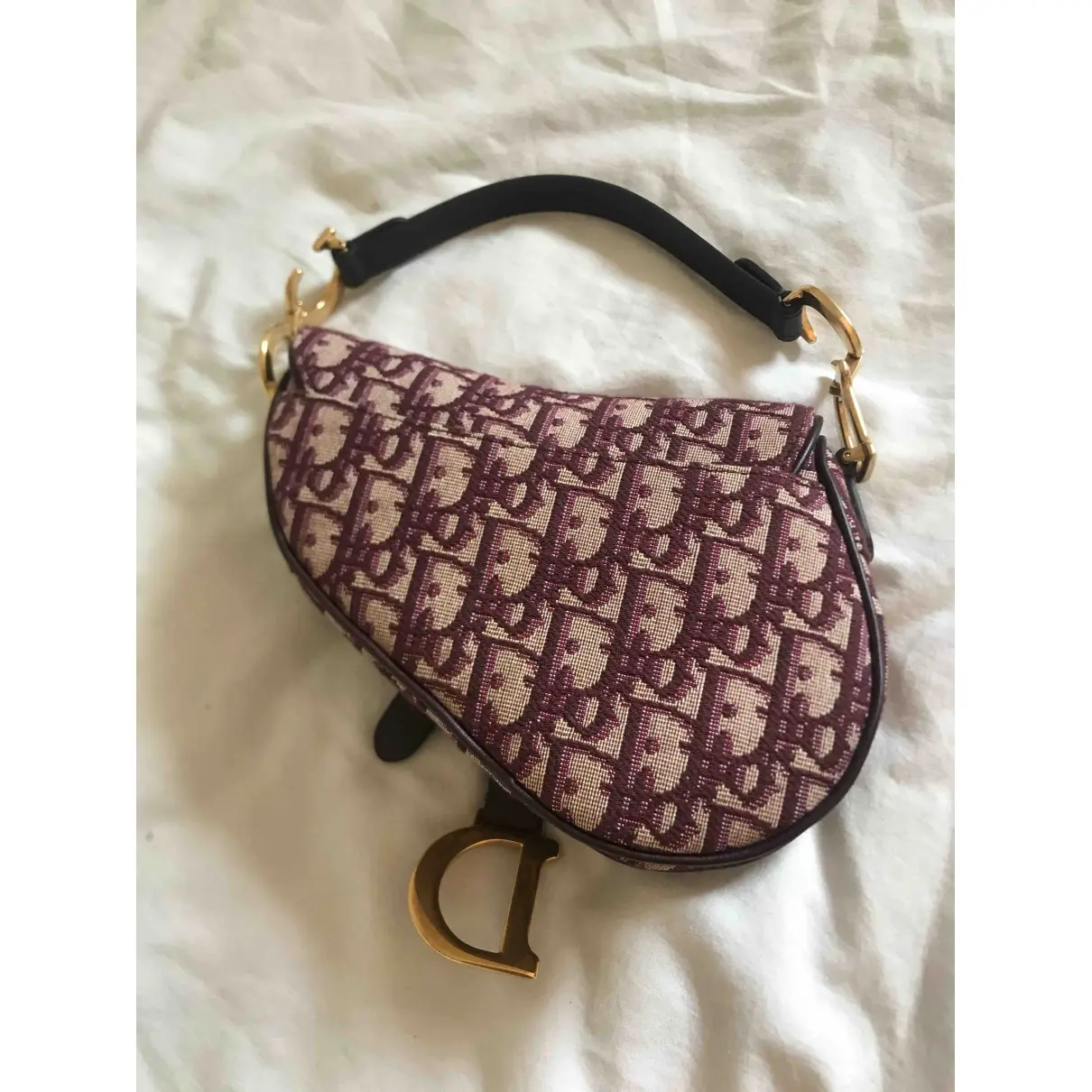 Dior Saddle cloth handbag for sale