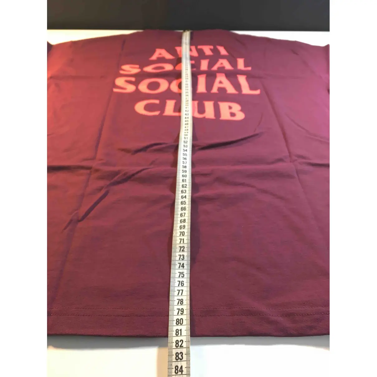 Buy Anti Social Social Club Burgundy Cotton T-shirt online
