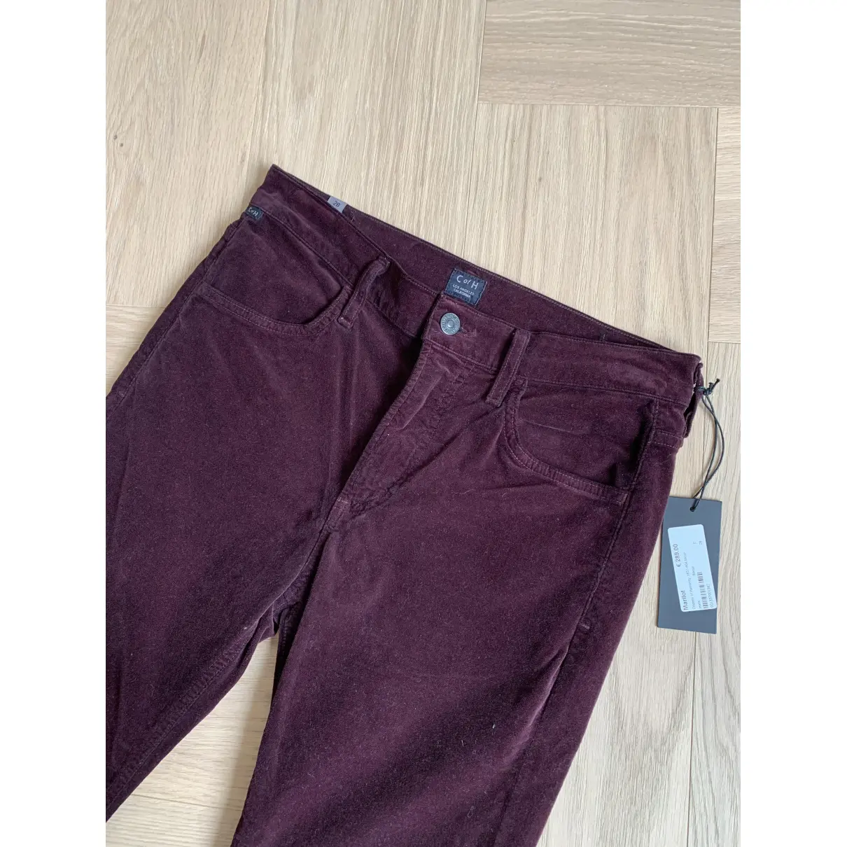 Burgundy Cotton Jeans Citizens Of Humanity