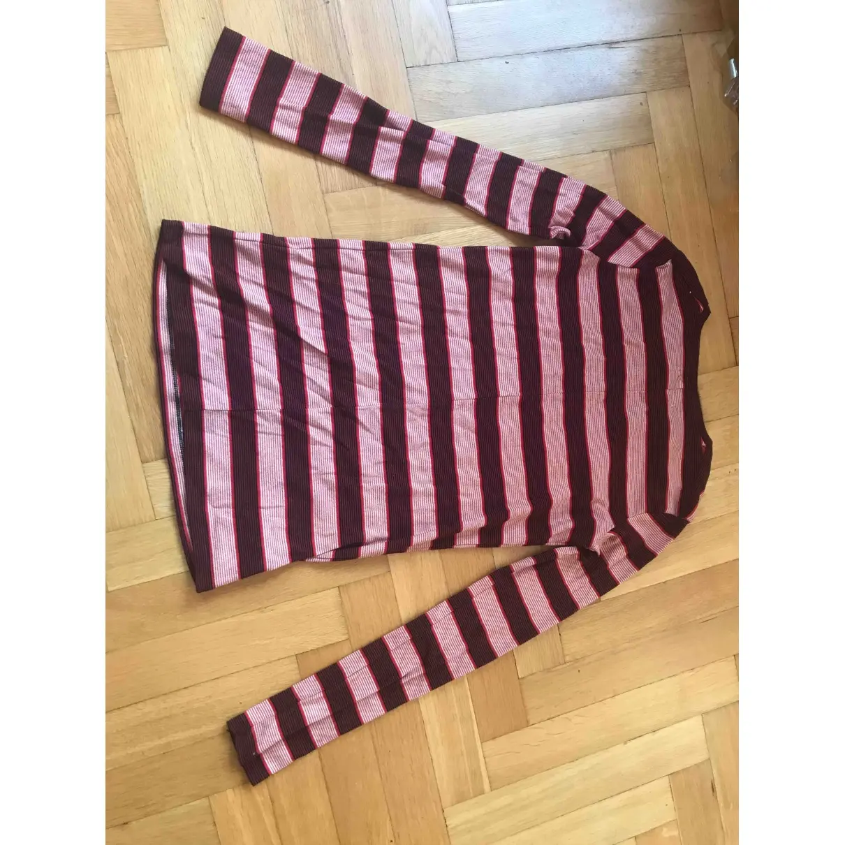 Mih Jeans Burgundy Cotton Top for sale