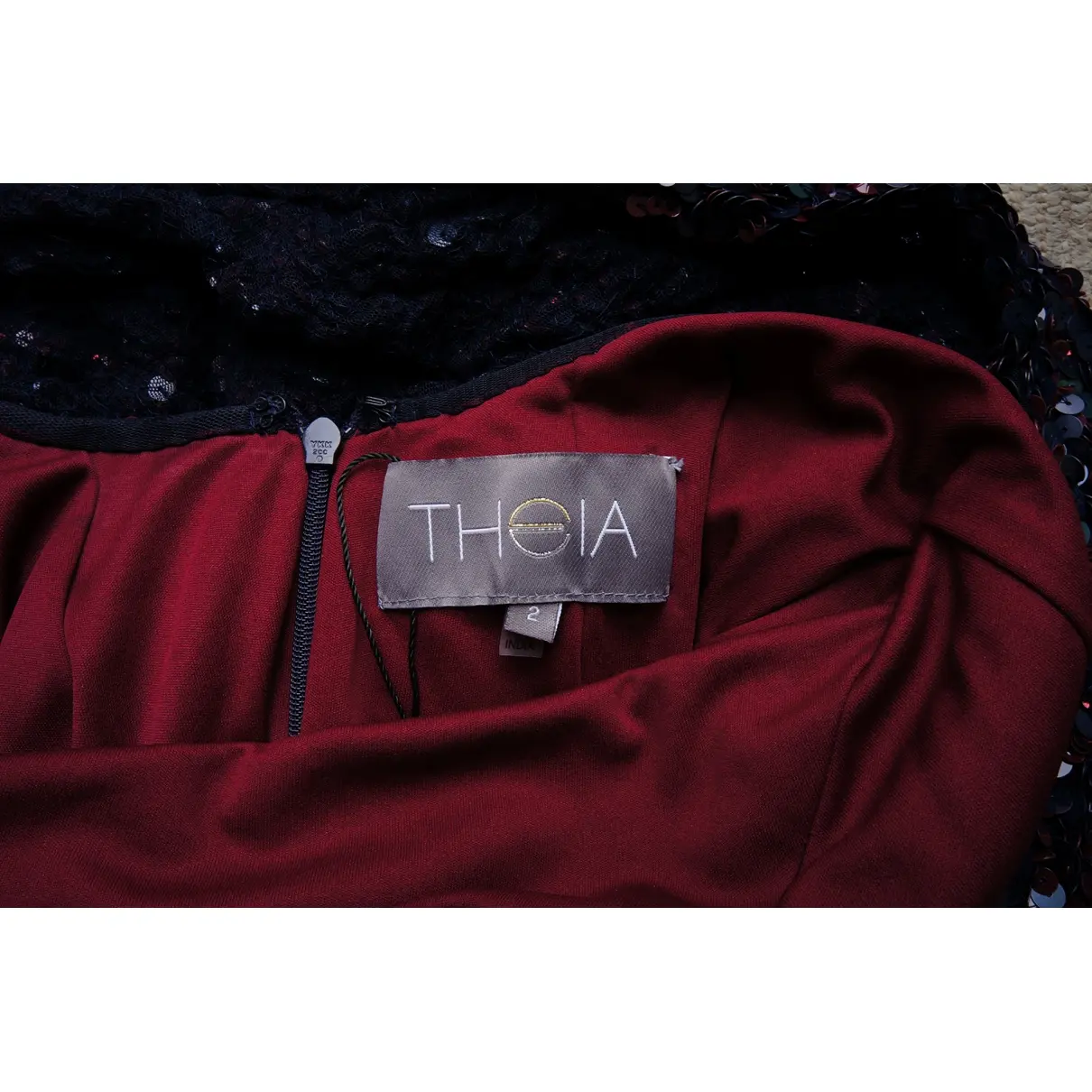 Buy Theia Glitter mid-length dress online