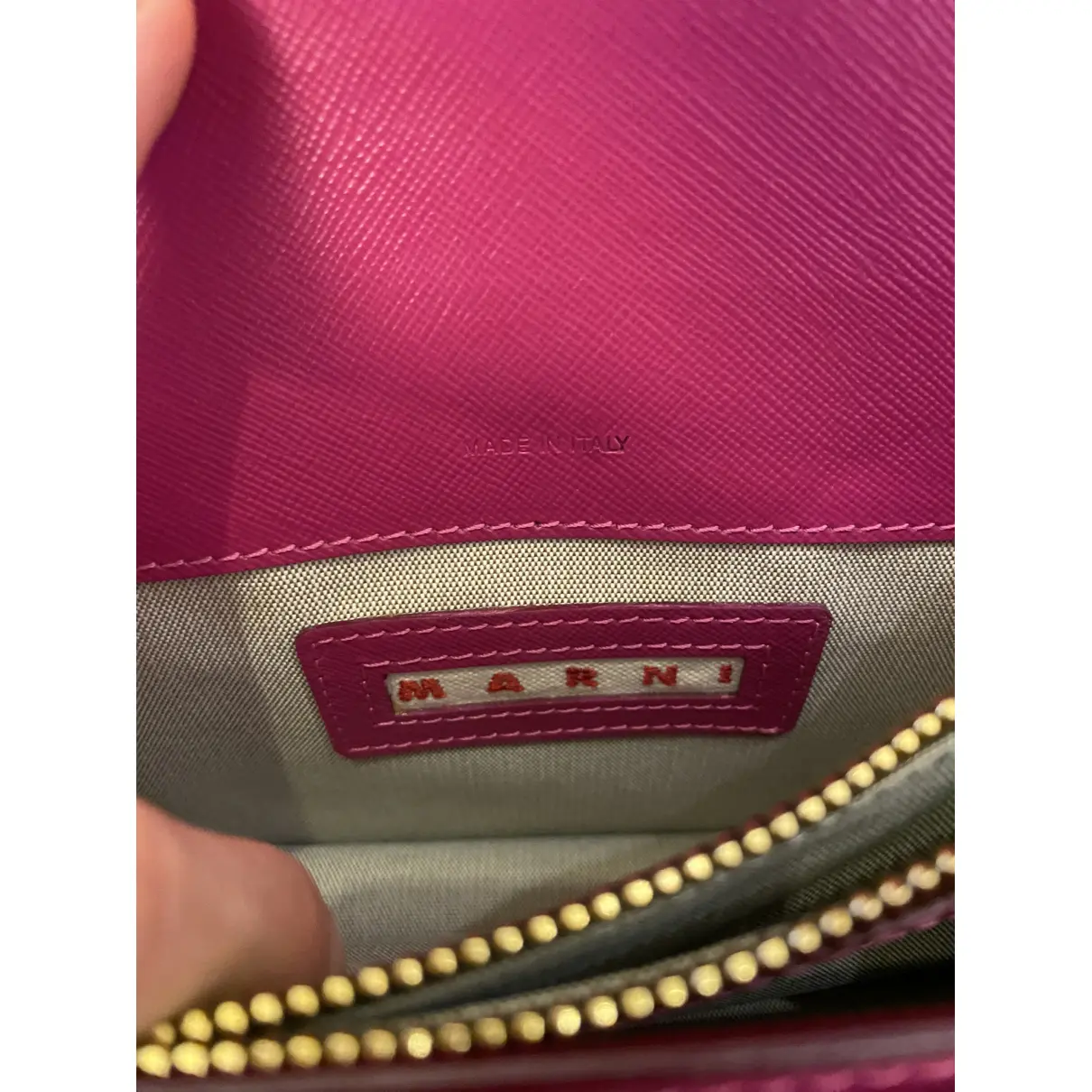 Buy Marni Trunk glitter satchel online