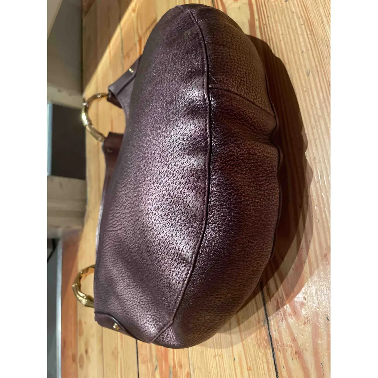 Buy Gucci Bamboo Ring leather handbag online