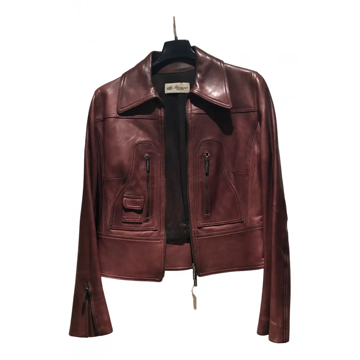 Leather short vest Blumarine