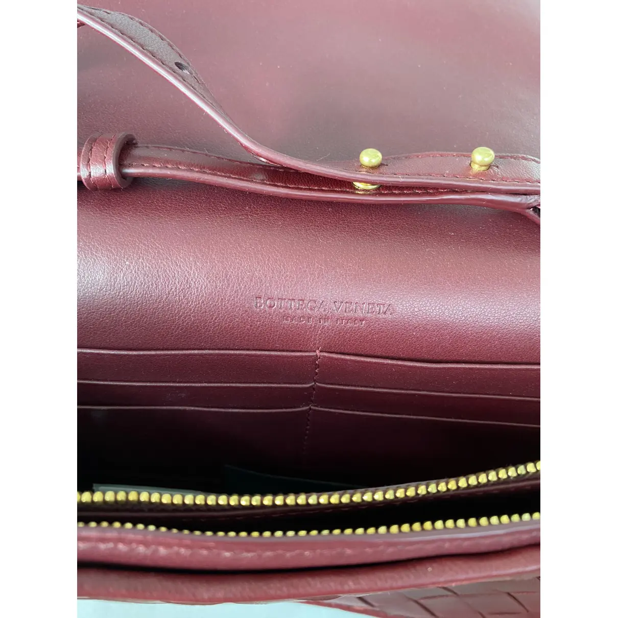 Leather crossbody bag Bottega Veneta