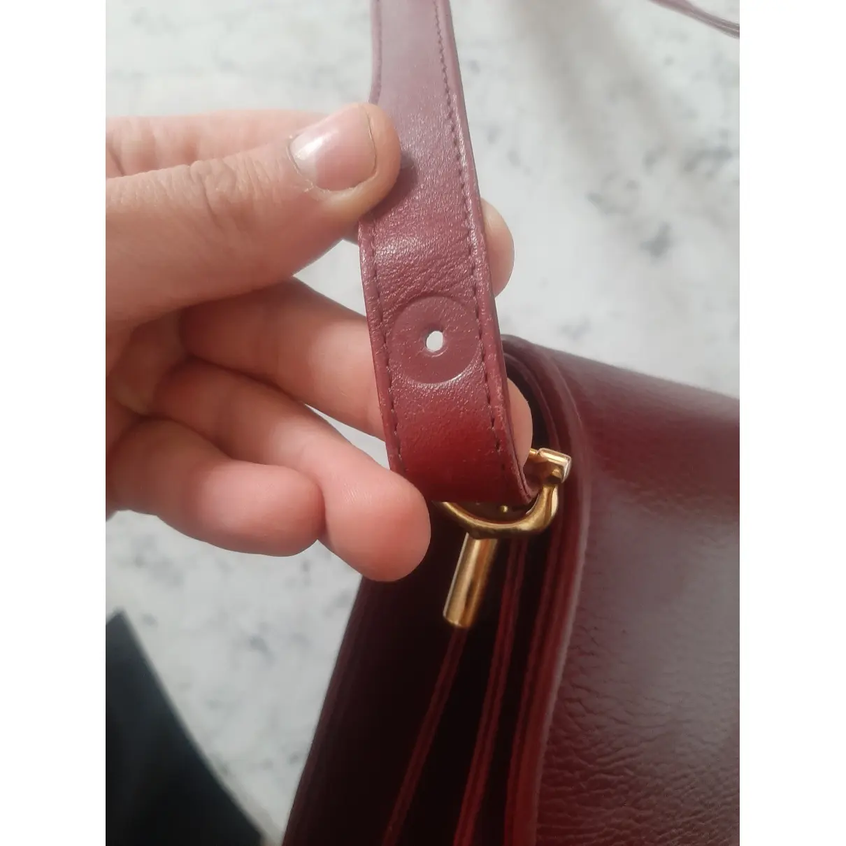 C leather crossbody bag Cartier