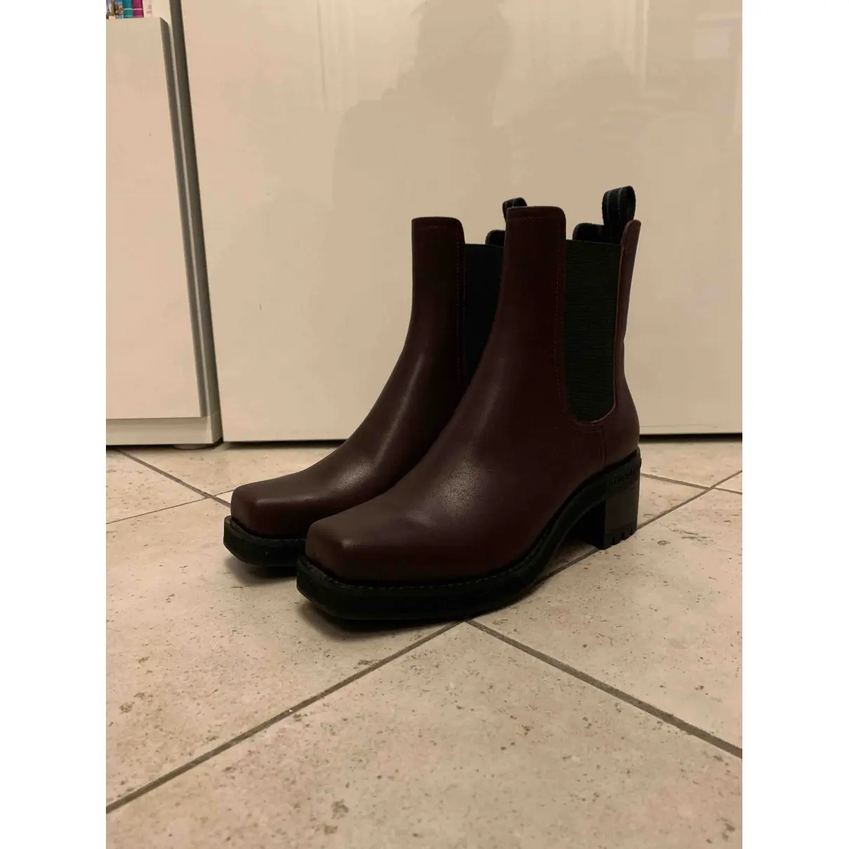 Buy Calvin Klein Leather ankle boots online
