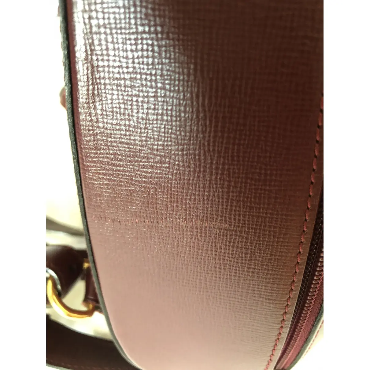 Leather backpack Cartier - Vintage