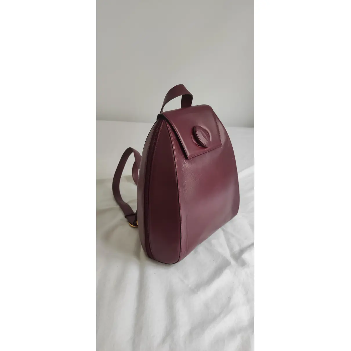 Leather backpack Cartier - Vintage