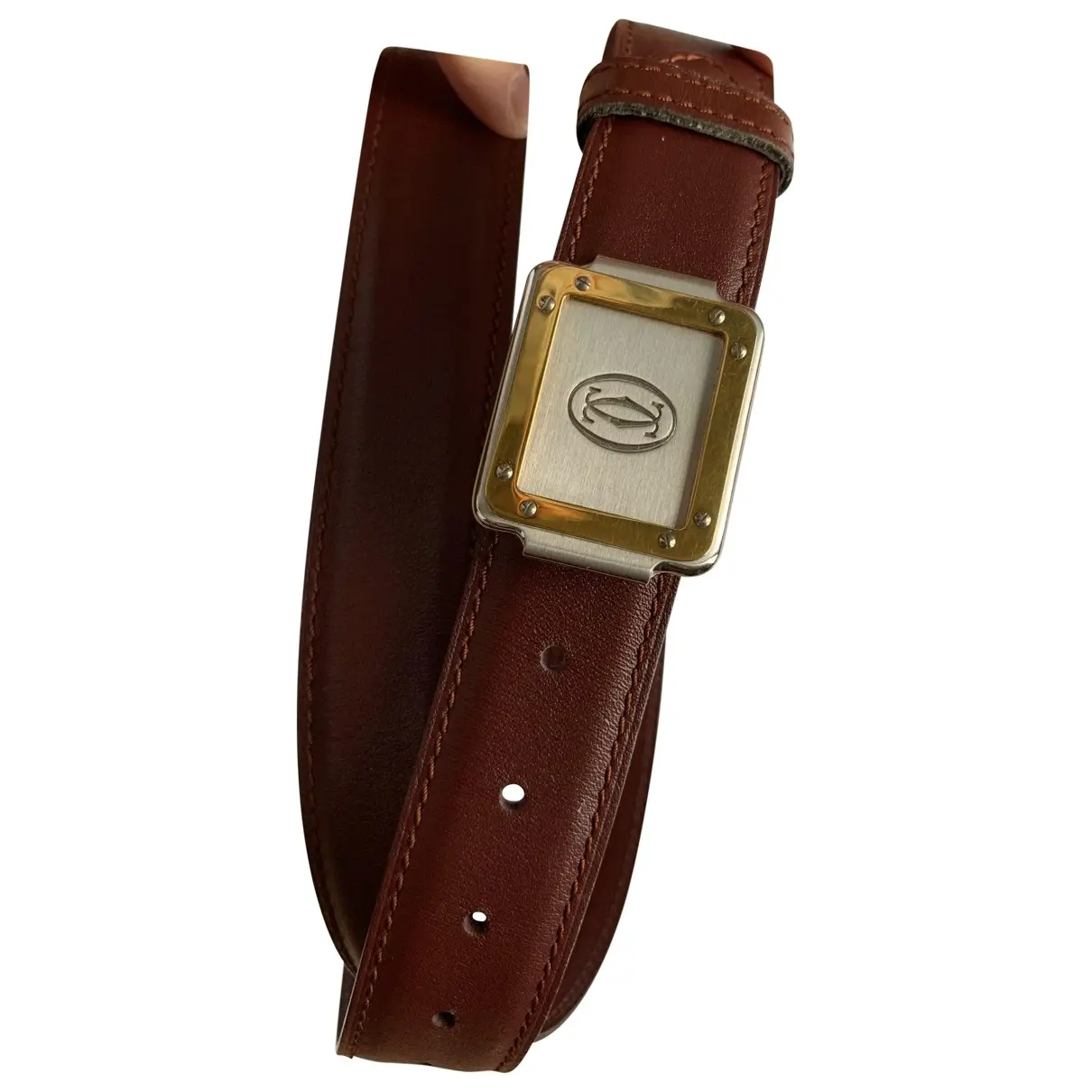Leather belt Cartier - Vintage