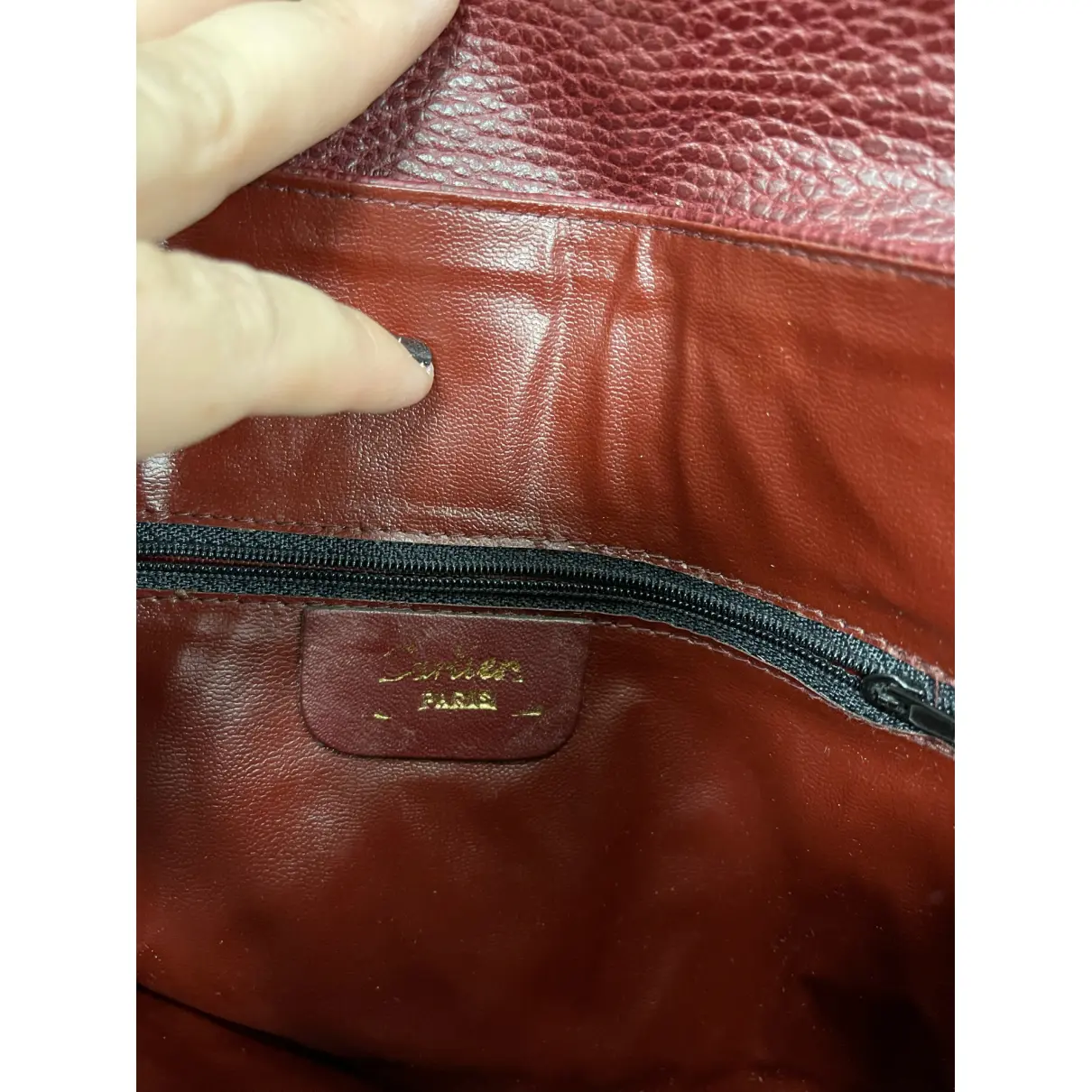 Leather clutch bag Cartier