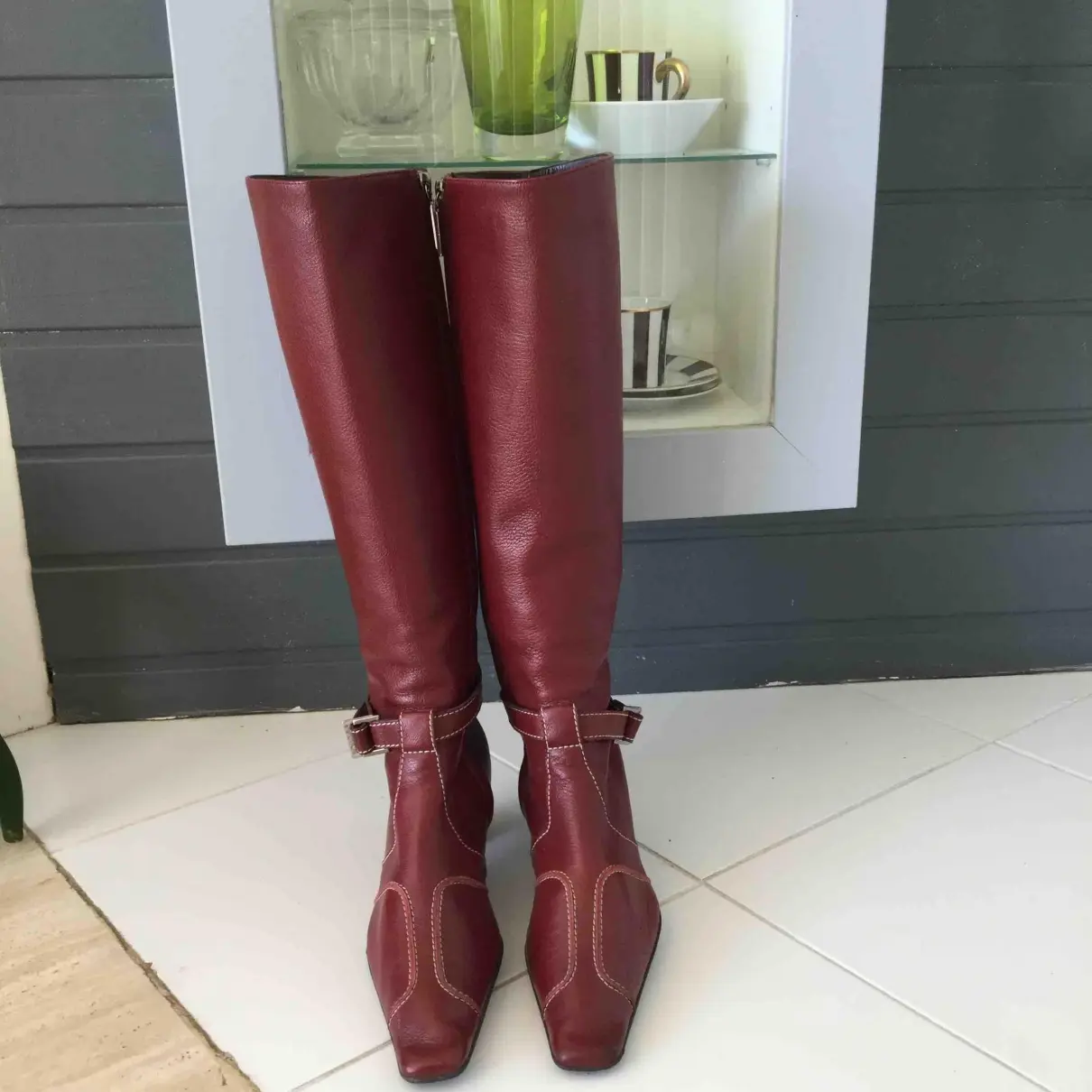 Leather boots Celine - Vintage