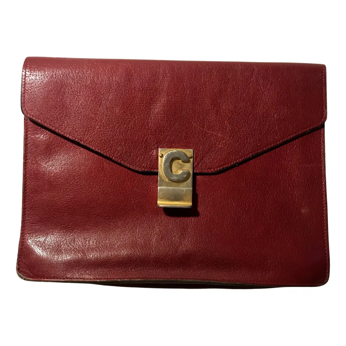 Leather clutch bag Celine - Vintage