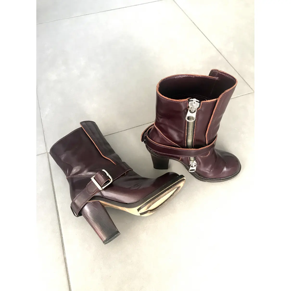 Leather ankle boots Chloé - Vintage