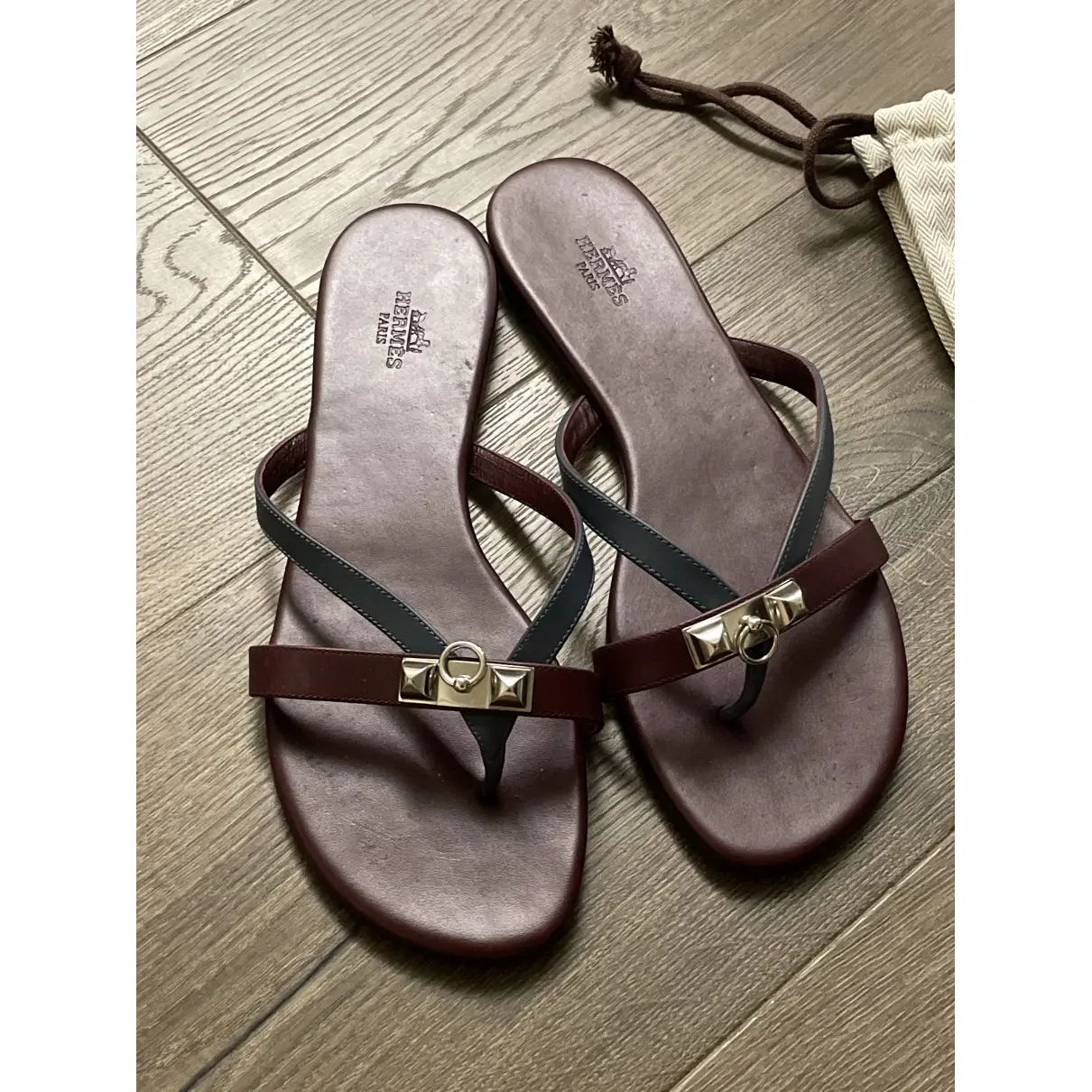 Corfou leather sandal Hermès