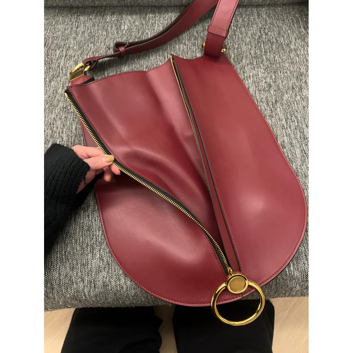 Earring leather handbag Marni