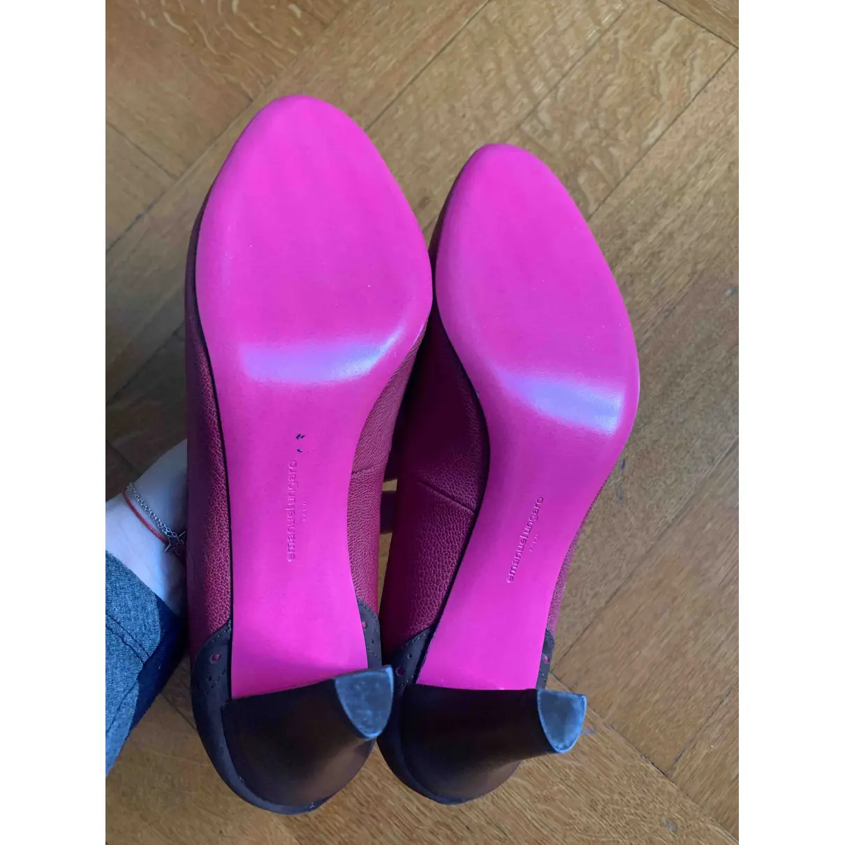 Leather heels Emanuel Ungaro - Vintage