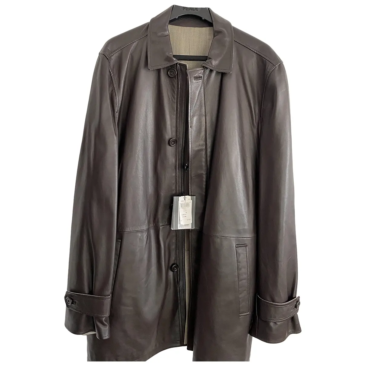 Leather coat Ermenegildo Zegna