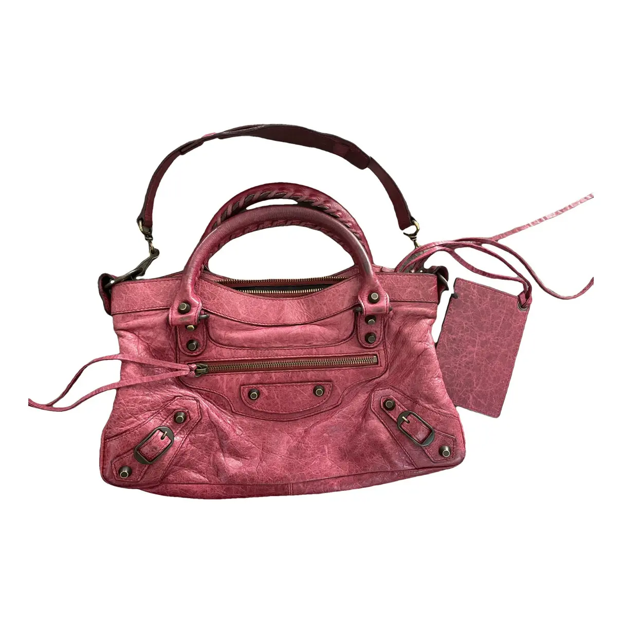 First leather handbag
