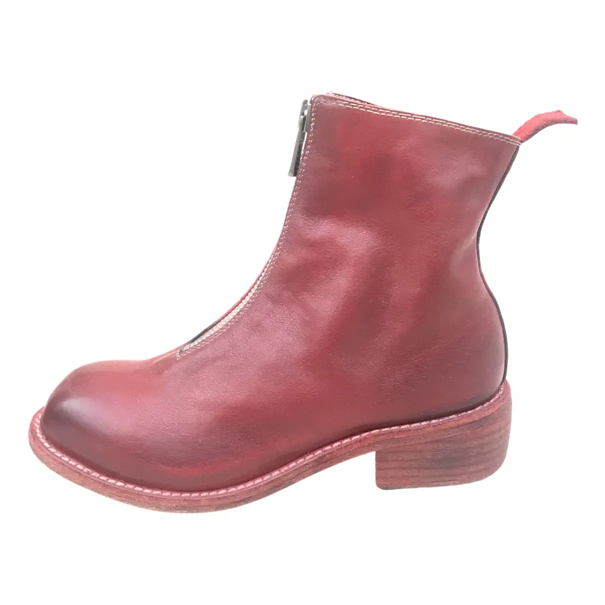 Leather ankle boots Guidi