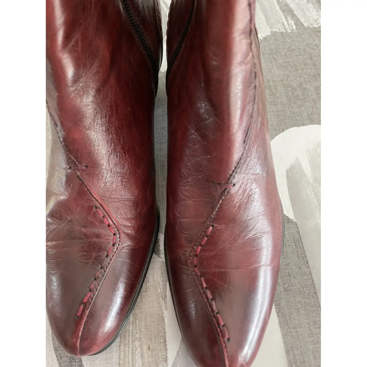 Leather ankle boots HEYRAUD - Vintage