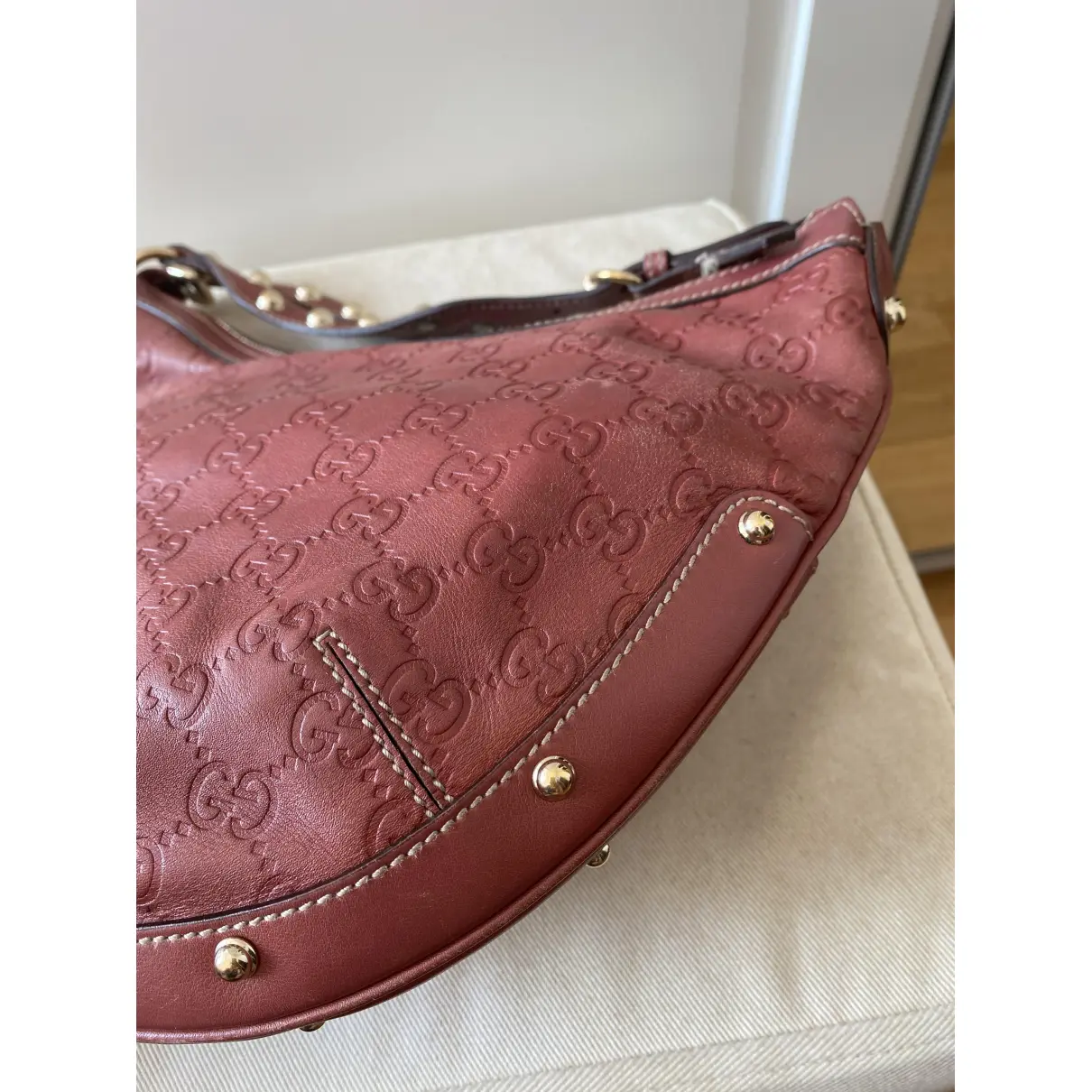 Hobo leather clutch bag Gucci