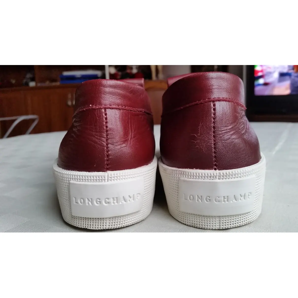 Leather trainers Longchamp