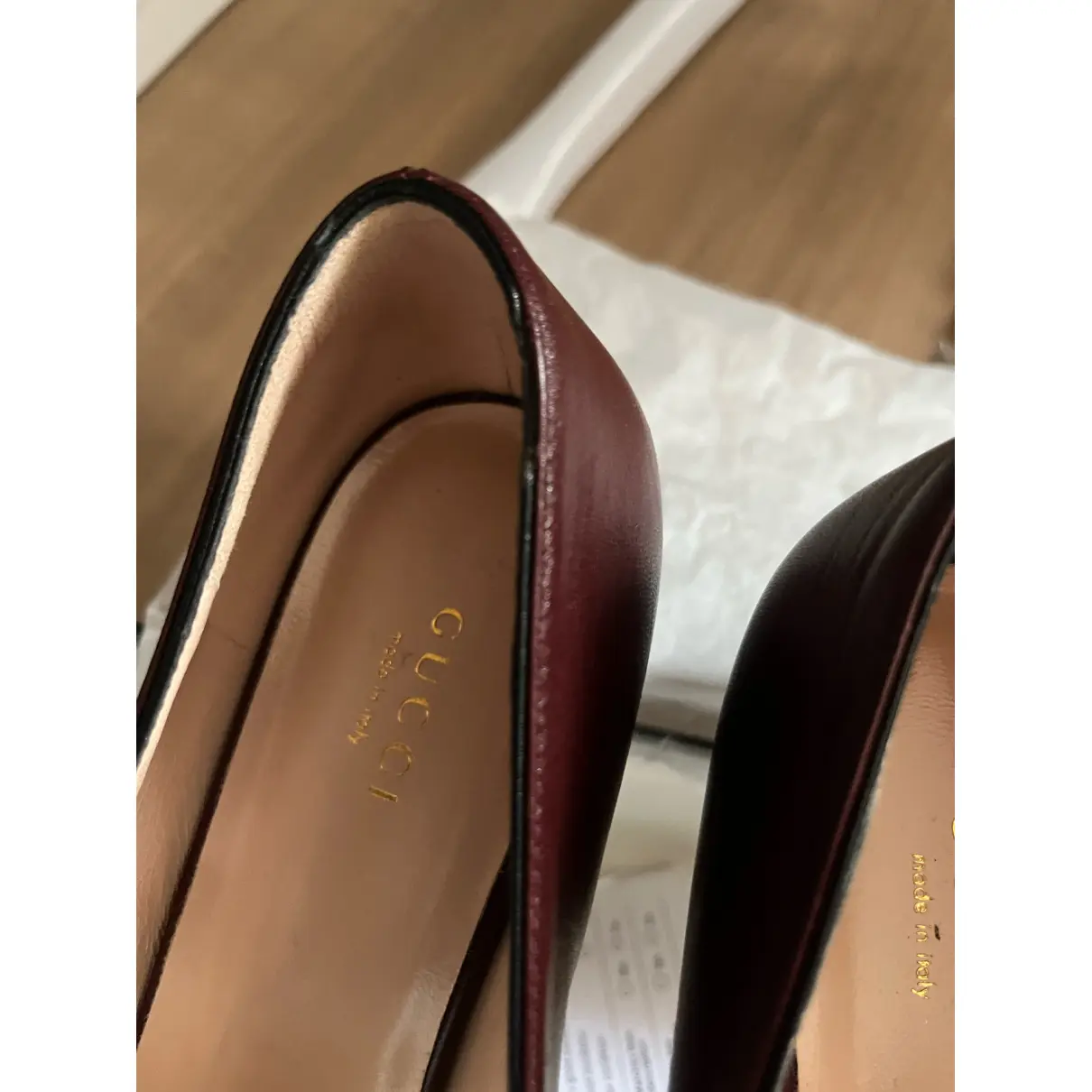 Marmont leather flats Gucci