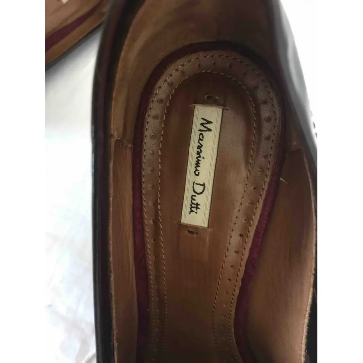 Leather heels Massimo Dutti