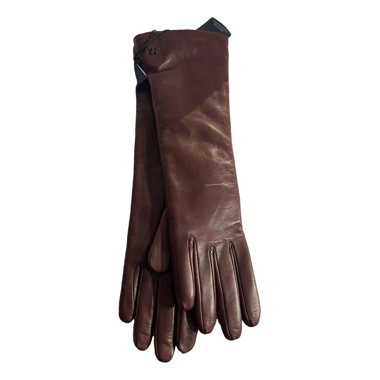 Leather long gloves