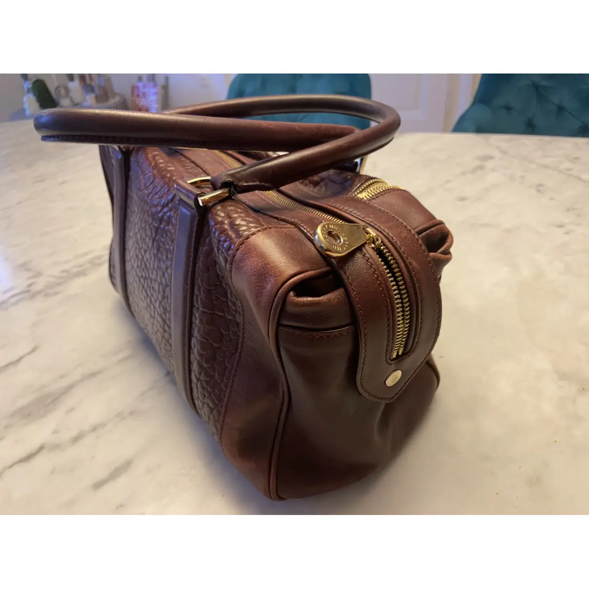 Leather bowling bag Mulberry