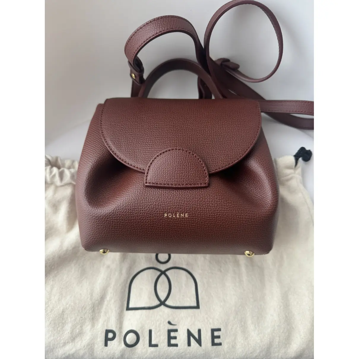 Buy Polene Numéro un nano leather crossbody bag online