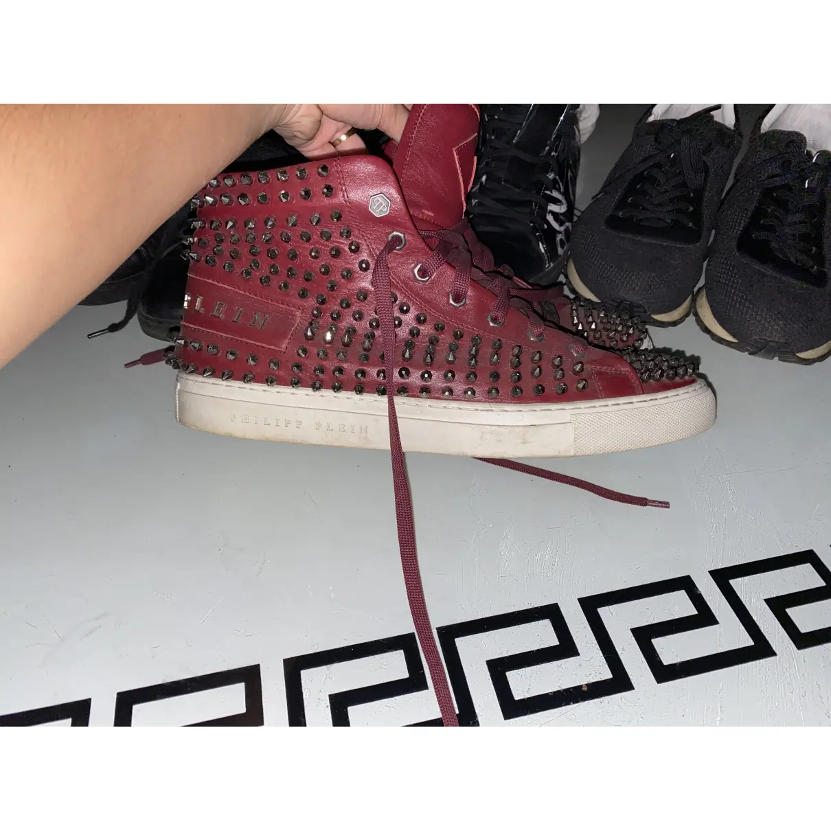Buy Philipp Plein Leather high trainers online