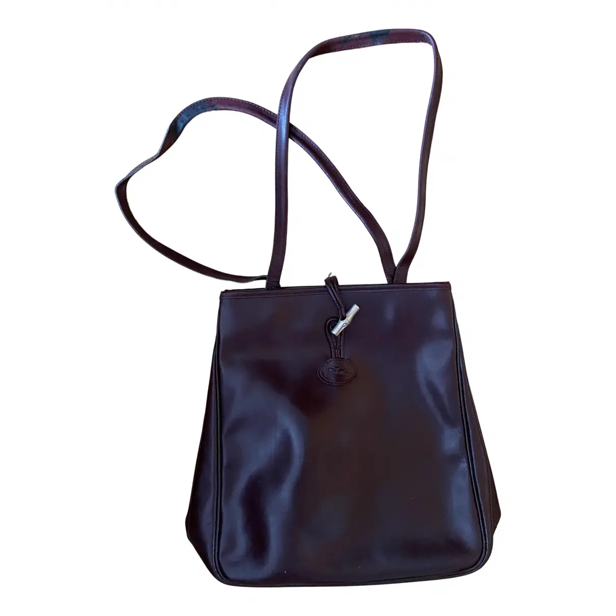 Roseau leather handbag Longchamp - Vintage