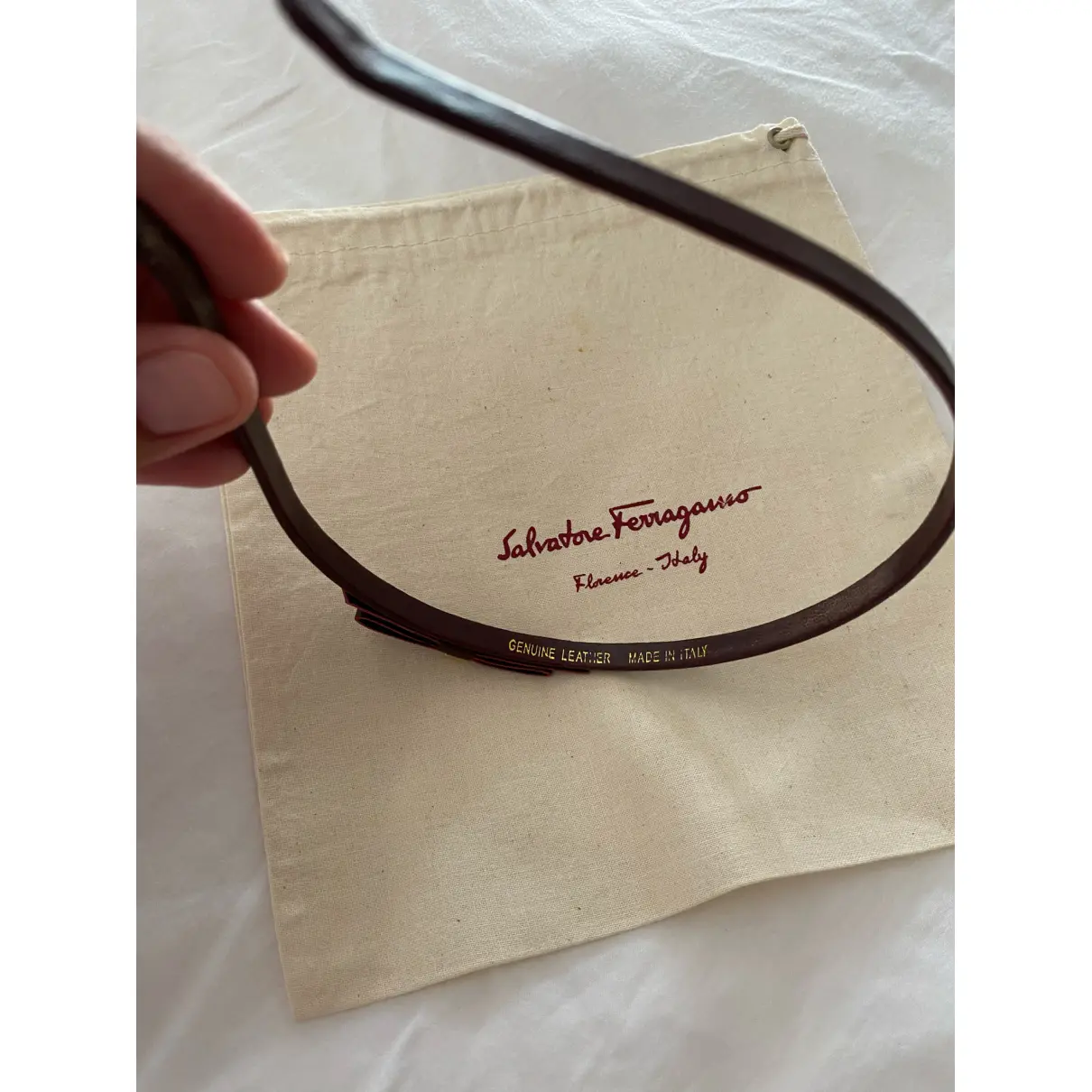 Buy Salvatore Ferragamo Leather hair accessory online