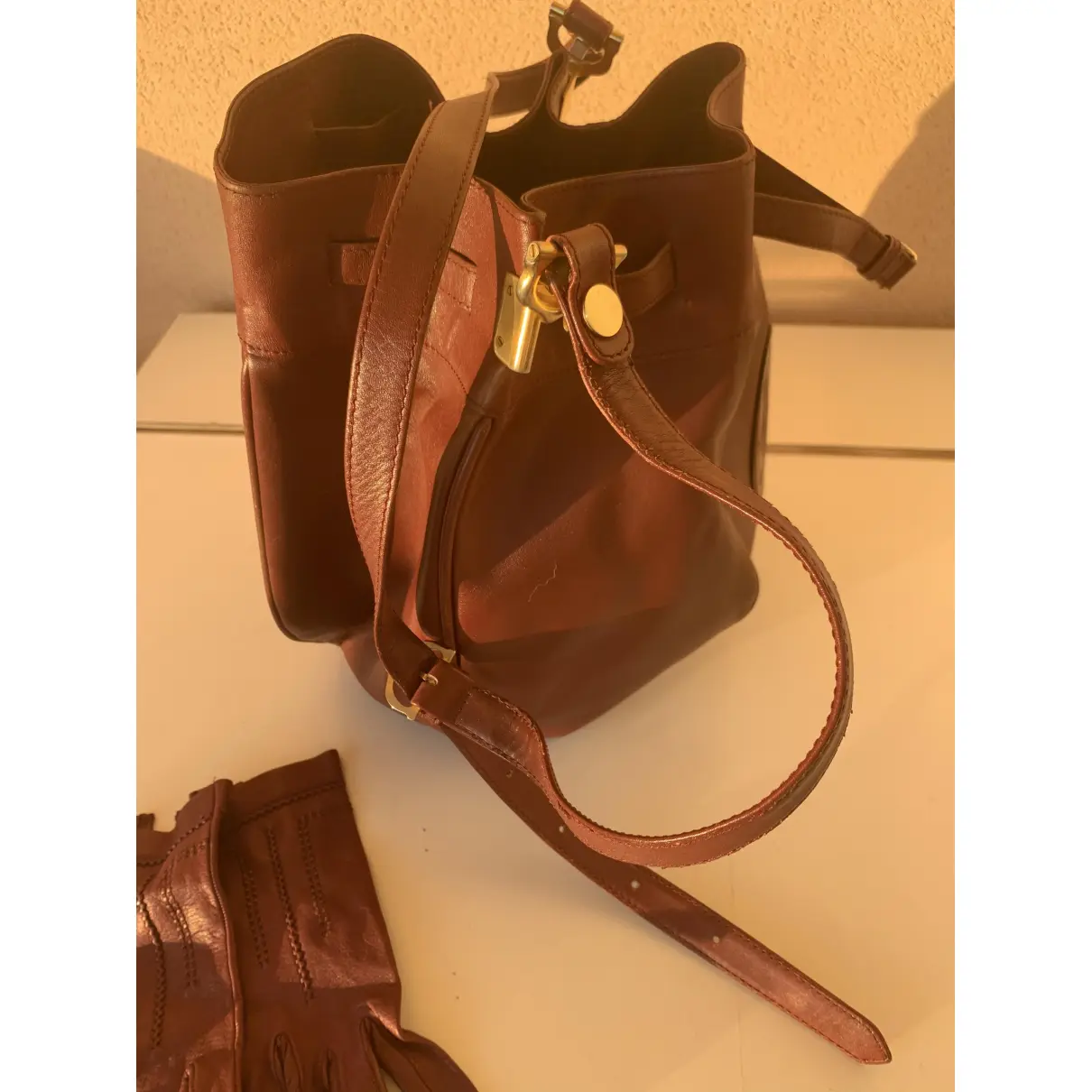Seau leather crossbody bag Cartier